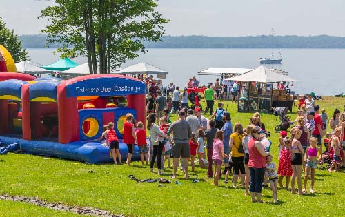 Celebrating Canada Day during FunFest 2019: Inflatable fun